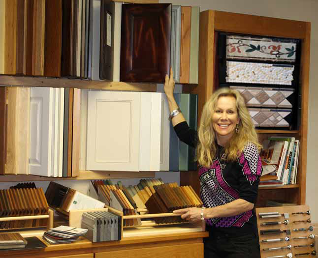 Designer Lisa Brusino in the Showroom